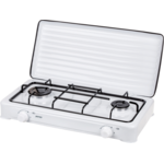 Turystyczna kuchenka gazowa 2-palnikowa biały SMILE-KN-02/1K