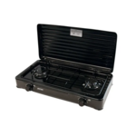 Turystyczna kuchenka gazowa 2 palnikowa czarna SMILE-KN-02/1KB