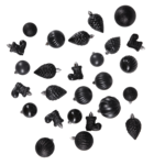 Bombki okrągłe 24 sztuki 6 cm czarne