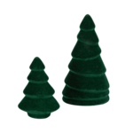 Ceramiczna choinka pokryta welurem 16,5 cm