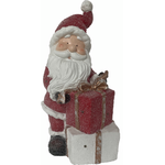 Ceramiczny Mikołaj z prezentami LED 44 cm