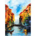 Obraz na płótnie 50 x 70 cm Most malowany