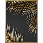 Obraz w złotej ramie 30 x 40 cm Złote liście