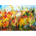 Obraz na płótnie 50 x 70 cm Łąka malowana
