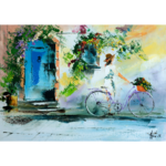 Obraz na płótnie 100 x 70 cm Niebieskie drzwi