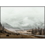 Obraz w czarnej ramie 50 x 70 cm Góry