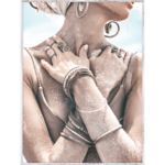 Obraz w drewnianej ramie 30 x 40 cm Kobieta plaża