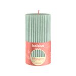 Świeca pieńkowa Rustic 6,8 x 13 cm jadeitowa zieleń Bolsius