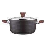 Garnek Noble 24 cm z pokrywą 4,2 l Valdinox