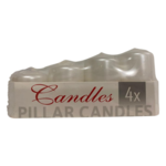 Zestaw świec adwentowych lakierowanych Ø 6 / 7 / 8 / 9 cm biały 4 sztuki