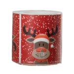 Świeca Lampion renifer 8 x 8 cm