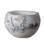 Świeca lampion Niebiańskie Anioły 14,4 x 10 cm biały