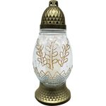 Znicz szklany pisanka LA1030 27,5 cm złoty