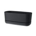 Doniczka PERA owalna 29 cm x 13 cm 09342 antracyt