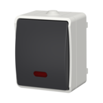 Łącznik zwierny dzwonek Aqua Plus IP54 szary