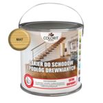 Lakier do schodów i podłóg drewnianych Bezbarwny mat 2,5 l Colorit Drewno