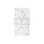 Obrus biały z motywem kwiatowym 85 x 85 cm Deccorino