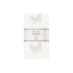 Bieznik biały ze srebrnymi motylami 175 x 40 cm Deccorino