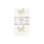 Bieżnik biały ze złotymi motylami 175 x 40 cm Deccorino