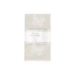 Bieżnik szary z białymi motylami 175 x 40 cm Deccorino