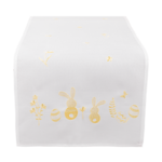 Bieżnik wielkanocny 40 x 140 cm biało-złoty