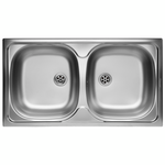 Zlewozmywak stalowy E 78 x 43,5 cm  2B - 60 mm