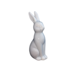 Figurka porcelanowa zając 12 cm biała