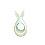 Figurka porcelanowa zając 16,5 cm zielona