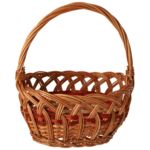 Kosz wiklinowy ażurowy 13 x 20 x 10 cm brązowy