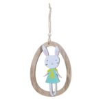 Zawieszka drewniana zajączek 11,5 cm