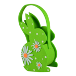 Koszyk filcowy zajączek 25 x 12 cm zielony