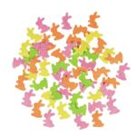 Naklejki z brokatem zające 2-3 cm mix kolorów