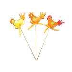 Kogucik na piku z kokardką 24 cm mix kolorów