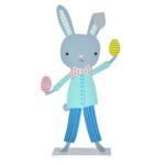 Dekoracja drewniana zajączek 17,5 cm