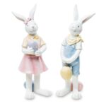 Figurka królik z jajkiem 18 x 6 cm mix wzorów