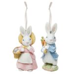Figurka zawieszka królik 10 x 3,5 cm mix wzorów