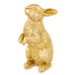 Figurka królik 25 x 11 cm złota