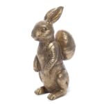 Figurka zając z jajkiem 16,5 x 19 cm złota