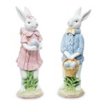 Figurka królik w swetrze 22 x 7 cm mix wzorów