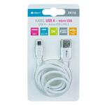 Przewód USB 2.0 typu A - micro USB biały 1 m