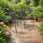 4 x Krzesło ogrodowe Bistro szare