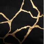 Obrus WUSTE 85 x 85cm czarno-złoty