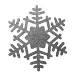 Podkładka filcowa na sztućce SNOWFLAKE śr. 21 cm szaro-srebrny