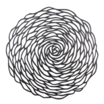 Podkładka dekoracyjna na stół TALEA śr. 38 cm czarny