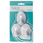 Wieszaki samoprzylepne NIKO 26258 białe 3 sztuki