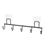 Wieszak ścienny z 5 haczykami Axel czarny