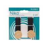 Wieszak na drzwi-szafkę Niko czarny 2 sztuki