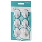 Wieszaki samoprzylepne NIKO 26257 białe 6 sztuk