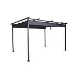 Pawilon ogrodowy 3,9 x 2,9 m z przesuwanym dachem szary