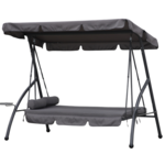 Huśtawka rozkładana ze stelażem 212 x 120 x 167 cm szary